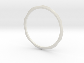 Ring 'Industrial' - 16.5cm / 0.65" - Size 6 in White Natural Versatile Plastic