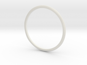 Ring 'Subtle' - 16.5cm / 0.65" - Size 6 in White Natural Versatile Plastic