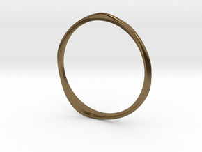 Ring 'Curves' - 16.5cm / 0.65" - Size 6 in Natural Bronze