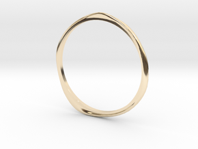 Ring 'Curves' - 16.5cm / 0.65" - Size 6 in 14k Gold Plated Brass