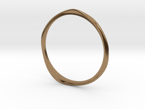 Ring 'Curves' - 16.5cm / 0.65" - Size 6 in Natural Brass