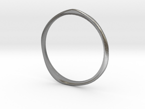 Ring 'Curves' - 16.5cm / 0.65" - Size 6 in Natural Silver