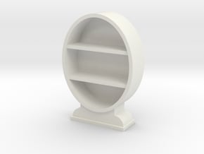 1:48 Oval Bookcase in White Natural Versatile Plastic