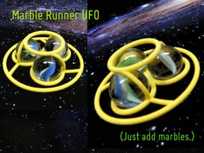 Marble Runner UFO in Yellow Processed Versatile Plastic