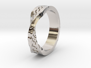 Infinity Wedding Band in Rhodium Plated Brass