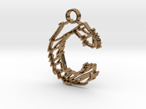 Sketch "C" Pendant in Natural Brass