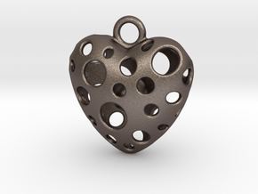 IN YOUR HEART in Polished Bronzed Silver Steel