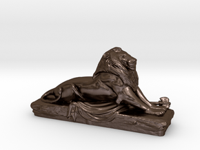 Lion sculpture  in Polished Bronze Steel