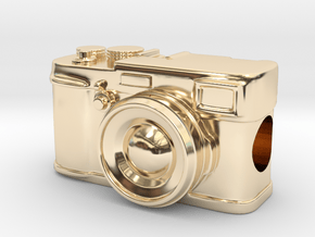 Fujifilm X100s Pandora bead in 14k Gold Plated Brass