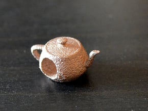 Utah Teapot European Charm Bead in Polished Bronzed Silver Steel