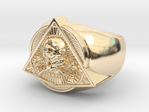 Saint Vitus Ring Size 7 in 14k Gold Plated Brass