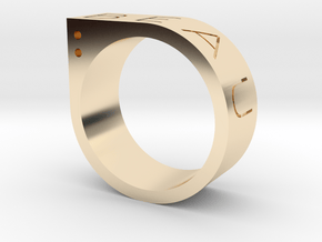 Biau Ring in 14k Gold Plated Brass