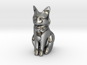 Business Cat in Polished Silver
