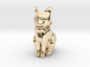 Business Cat in 14k Gold Plated Brass