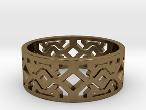 Octal Geometry  Ring Size 6 in Natural Bronze