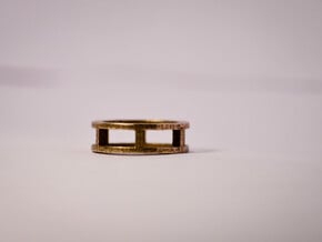 Simple Ring Size 5 in Polished Bronze Steel