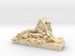 Lion sculpture  in 14k Gold Plated Brass