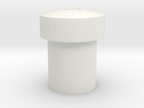 Kg12 Button in White Natural Versatile Plastic