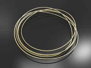 Mobius Wire Bracelet in 14k Gold Plated Brass
