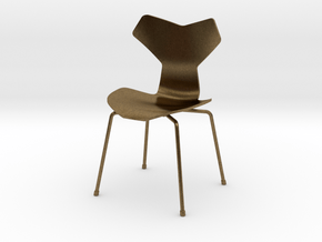 Grand Prix Style Stacking Chair 1/12 Scale in Natural Bronze