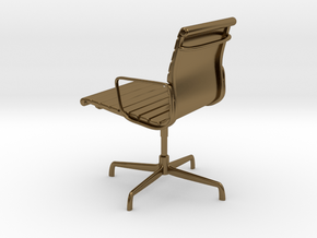 Aluminium Group Style Chair 1/12 Scale in Polished Bronze