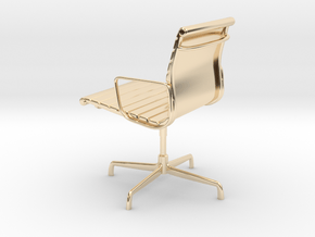 Aluminium Group Style Chair 1/12 Scale in 14k Gold Plated Brass