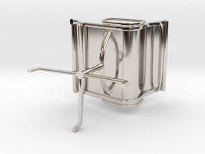 Aluminium Group Style Chair 1/12 Scale in Rhodium Plated Brass