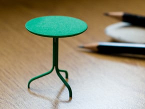 Lamino Style Side Table 1/12 Scale in Green Processed Versatile Plastic