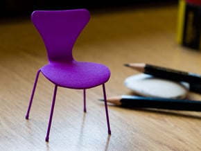 Series 7 Style Chair 1/12 Scale in Purple Processed Versatile Plastic