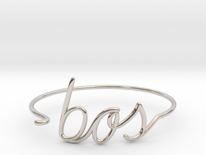 BOS Wire Bracelet (Boston) in Rhodium Plated Brass