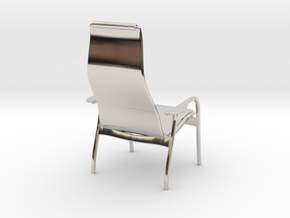 Lamino Style Chair 1/12 Scale in Rhodium Plated Brass