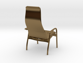 Lamino Style Chair 1/12 Scale in Polished Bronze