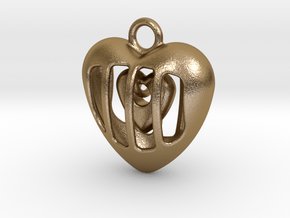 YOUR HEART IN MY HEART in Polished Gold Steel