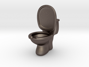 Toilet ashtray(removable tank cover) in Polished Bronzed Silver Steel