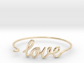 Love Wire Bracelet in 14k Gold Plated Brass