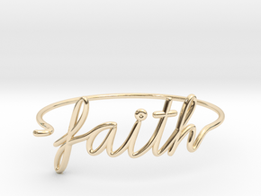 Faith Wire Bracelet in 14k Gold Plated Brass