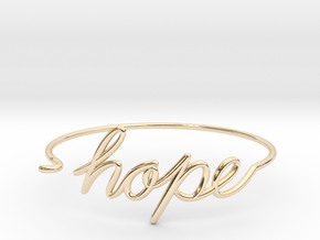 Hope Wire Bracelet in 14k Gold Plated Brass