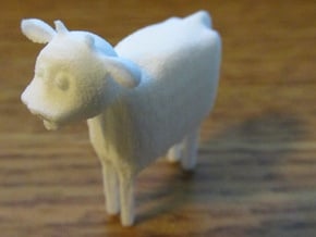 Cow in White Natural Versatile Plastic