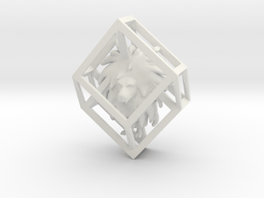 Wumpus in Hypercube Pendant in White Natural Versatile Plastic