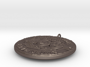 4H Medallion, Large in Polished Bronzed Silver Steel
