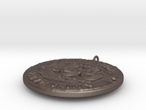 4H Medallion, Small in Polished Bronzed Silver Steel