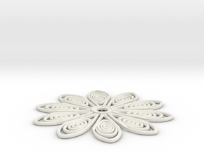 60mm medium tos insignia starfleet flower in White Natural Versatile Plastic