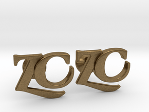 Monogram Cufflinks ZC in Natural Bronze
