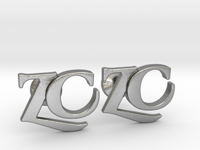 Monogram Cufflinks ZC in Natural Silver