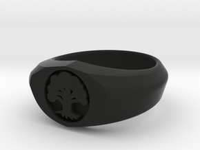 MTG Forest Mana Ring (Size 7) in Black Natural Versatile Plastic