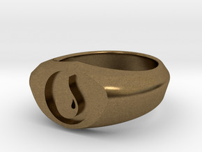 MTG Island Mana Ring (Size 7) in Natural Bronze