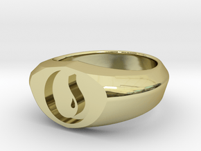 MTG Island Mana Ring (Size 7) in 18k Gold Plated Brass