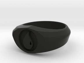 MTG Island Mana Ring (Size 7) in Black Natural Versatile Plastic