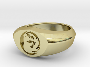 MTG Mountain Mana Ring (Size 7) in 18k Gold Plated Brass