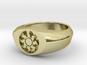 MTG Plains Mana Ring (Size 7) in 18k Gold Plated Brass